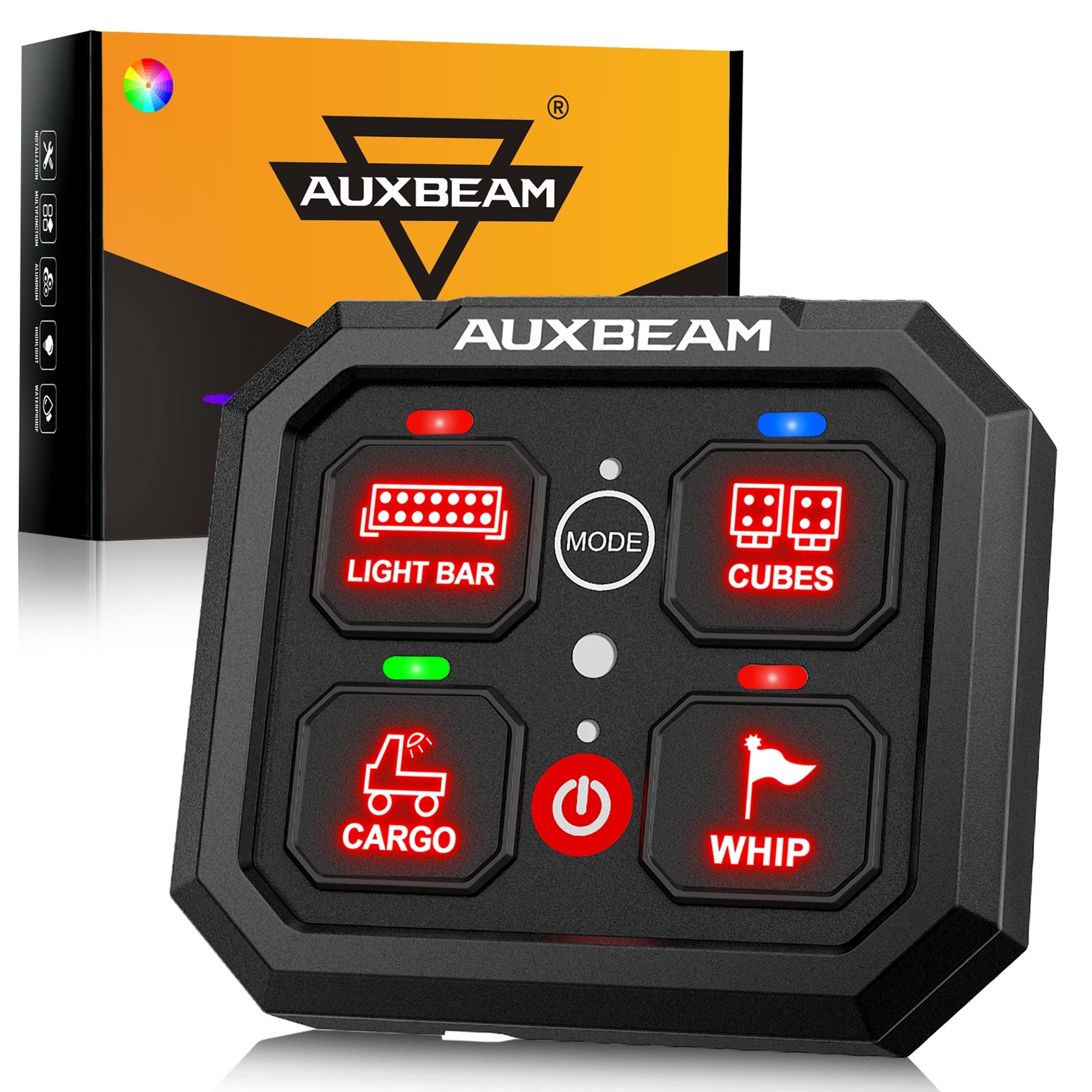 RGB Series 4/6/8/12 Gang LED Switch Panel,Off Road Light Controller