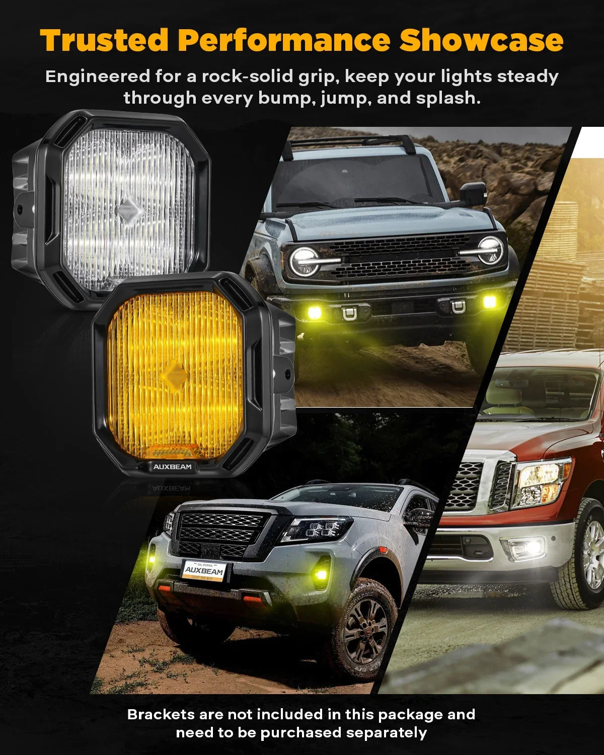 Color Play Series 3 Inch LED Fog Light Kit For Ford Bronco/Ford Mustang/Ford Ranger