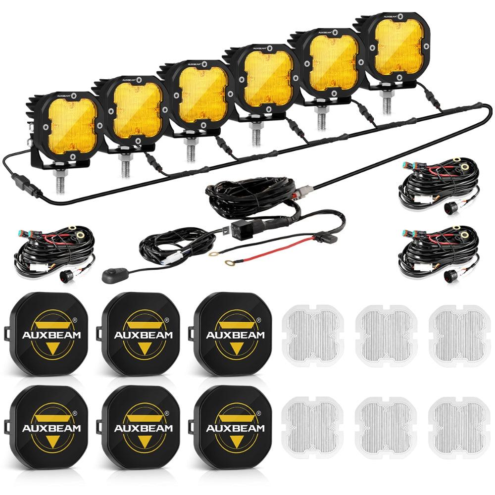 XP-ULTRA Series 3 Inch 80W Flood Beam LED Pods Amber&White Offroad Lights
