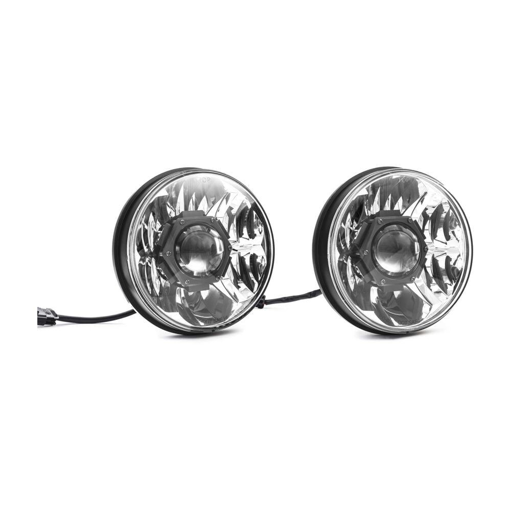 7" Gravity® LED Pro DOT Headlight - Driving Beam - Pair - 18-24 Jeep JL / 20-24 Jeep JT w/ Halogen Headlights - # 42342