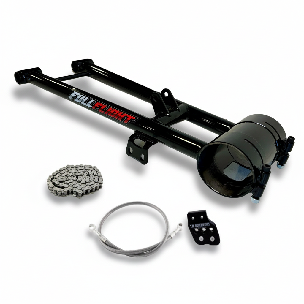 ATV Extended 4130 Chromoly Swingarm - Complete Package