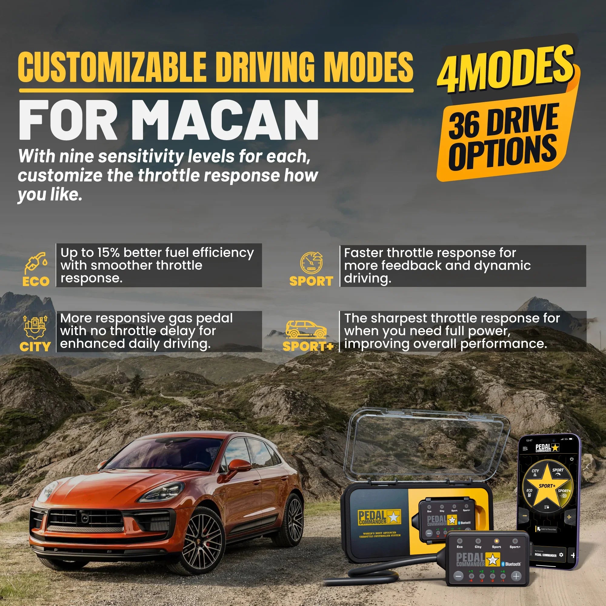 Pedal Commander for Porsche Macan