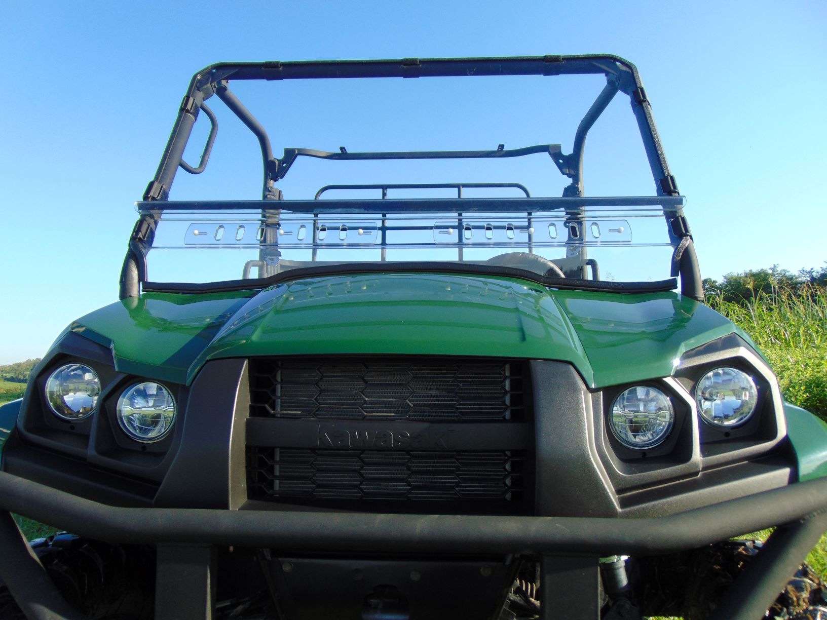 Kawasaki Pro-MX - 2 Pc Windshield with Clamp, Vent, and Hard Coat Options