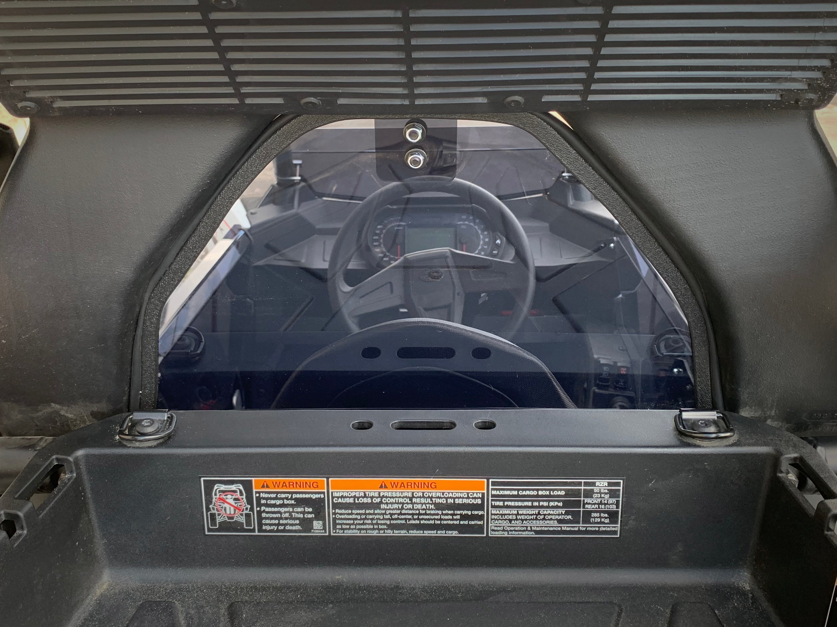 Polaris RS1 Tinted Rear Window, Windshield, Polycarbonate