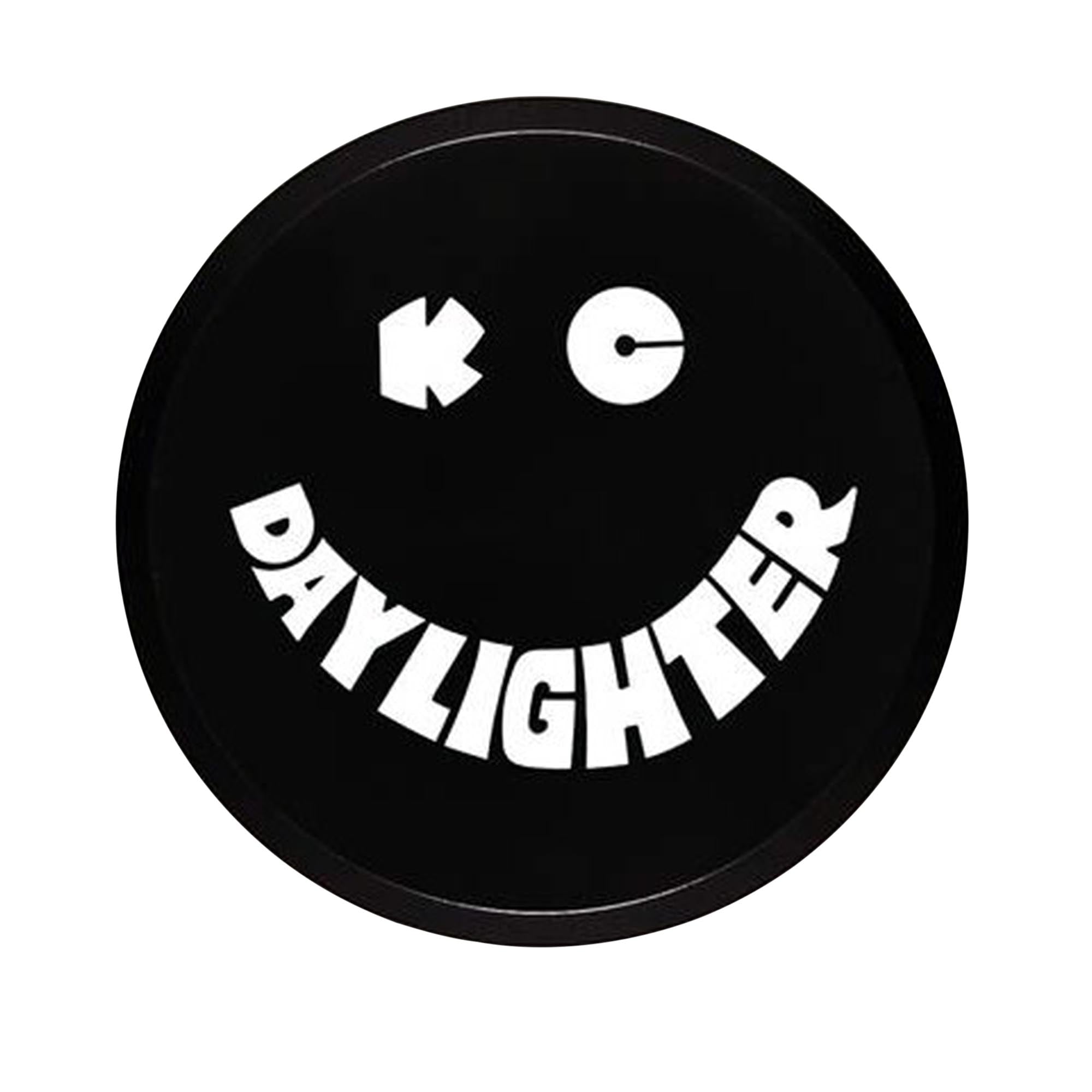 6" Hard Plastic Cover - Round - Single - Black / White KC Daylighter Logo - #5200