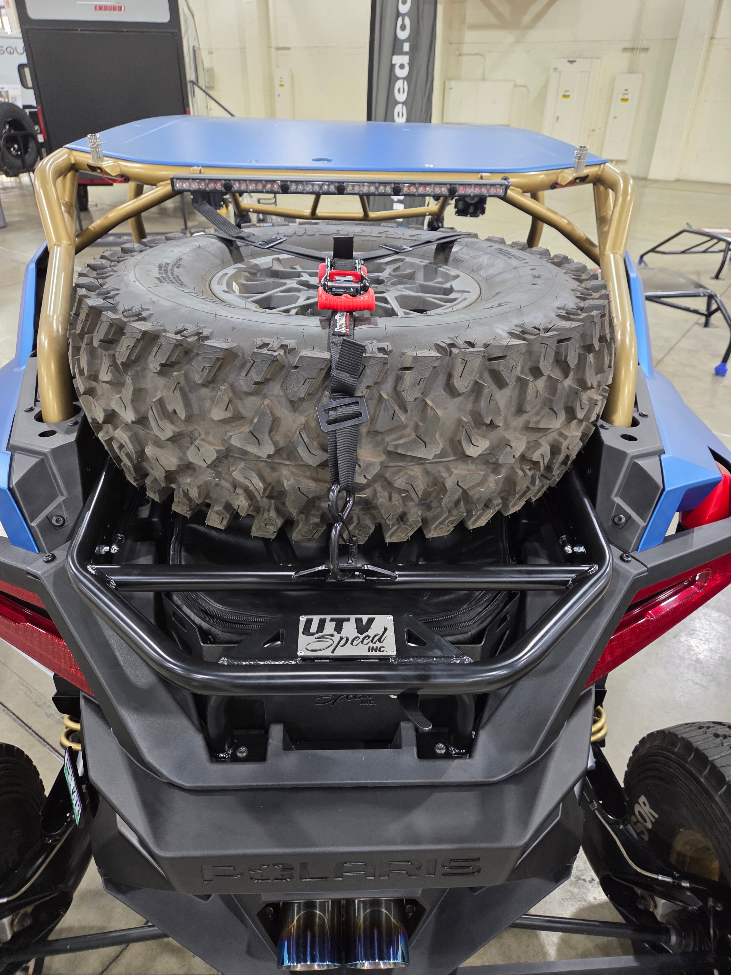 Tire Carrier with shocks for the Polaris Pro R by UTV Speed