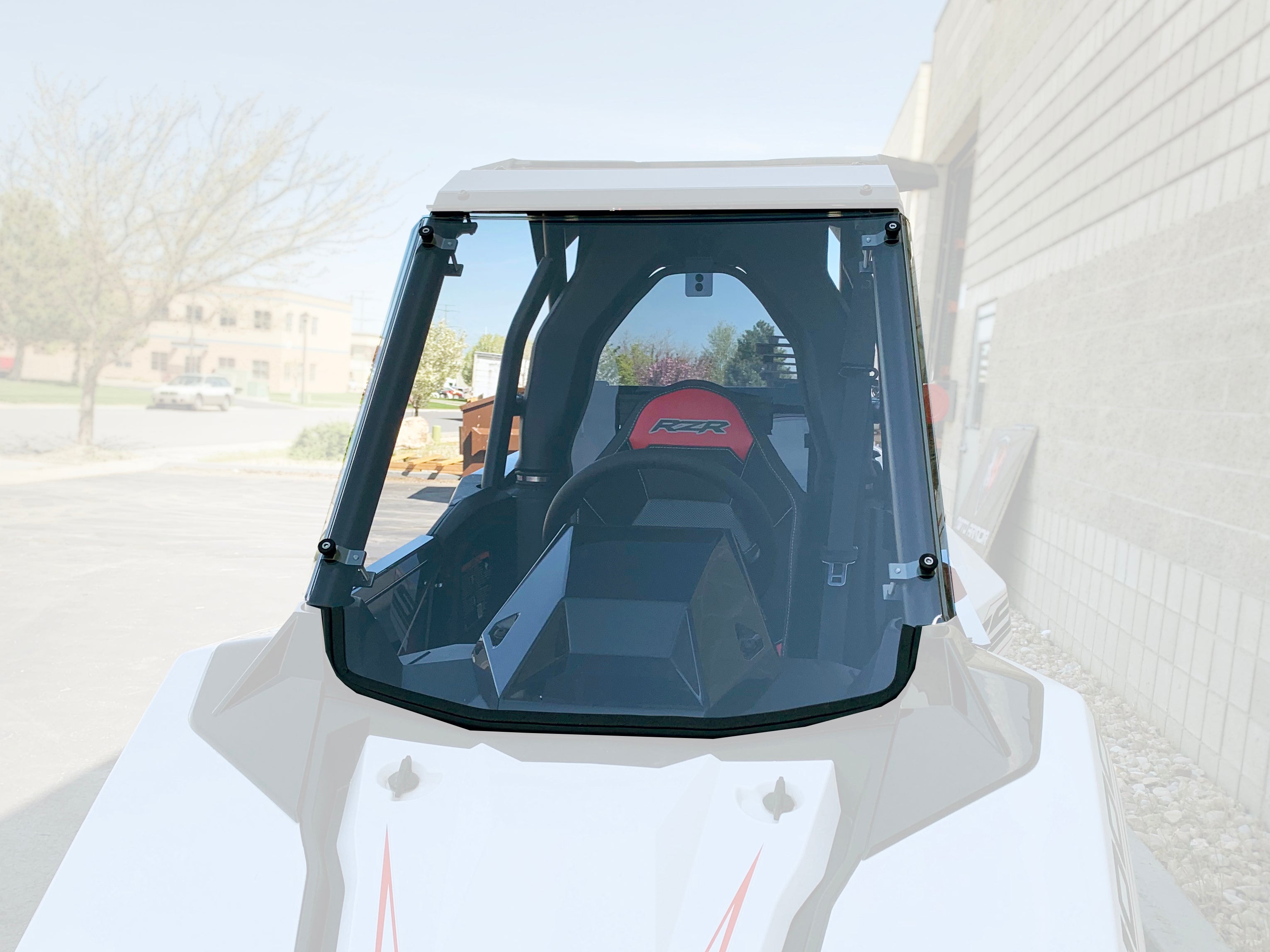 Polaris RS1 Hard Coated Full Windshield, Billet Clamps, Polycarbonate