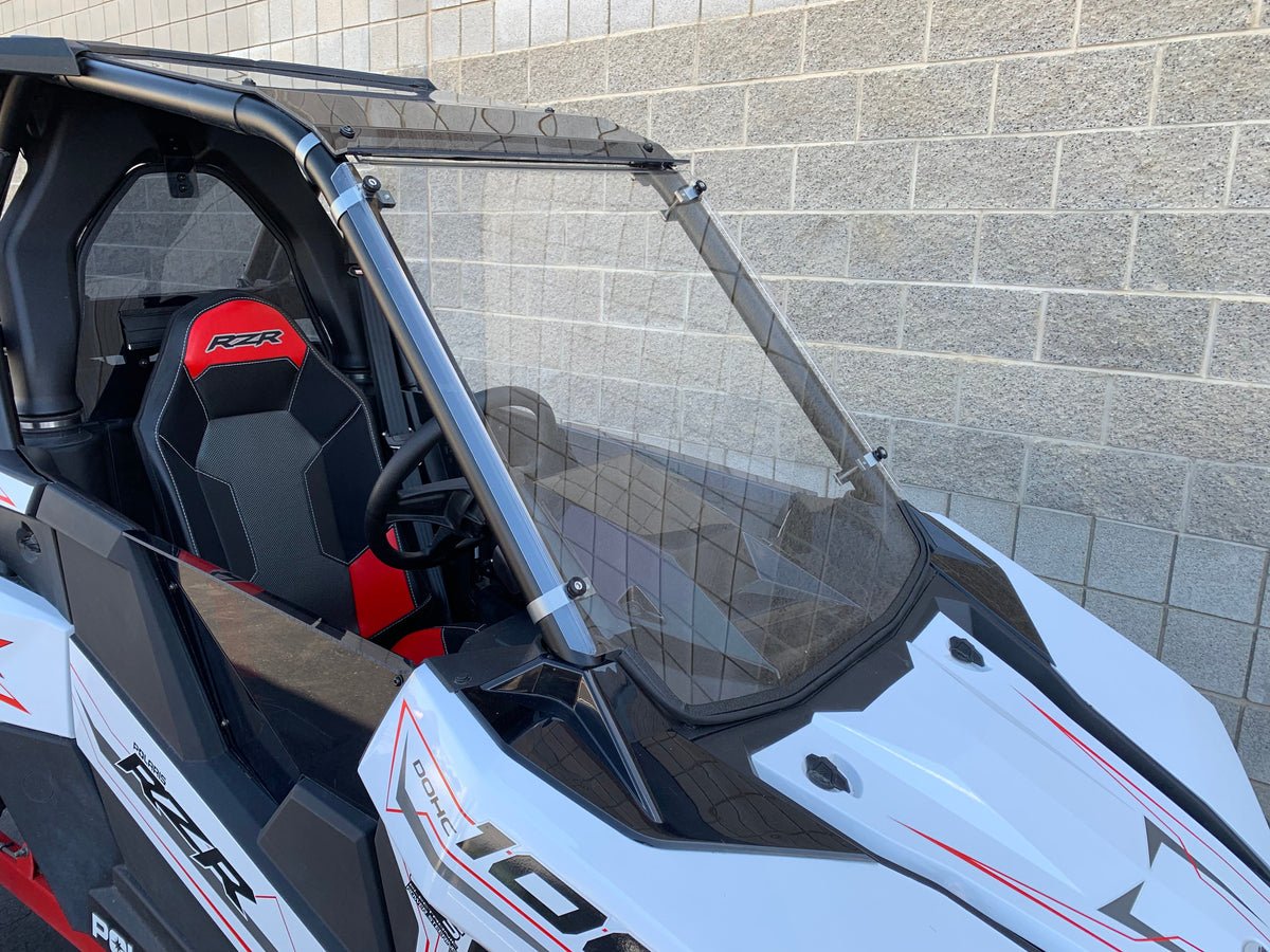 Polaris RS1 Hard Coated Full Windshield, Billet Clamps, Polycarbonate