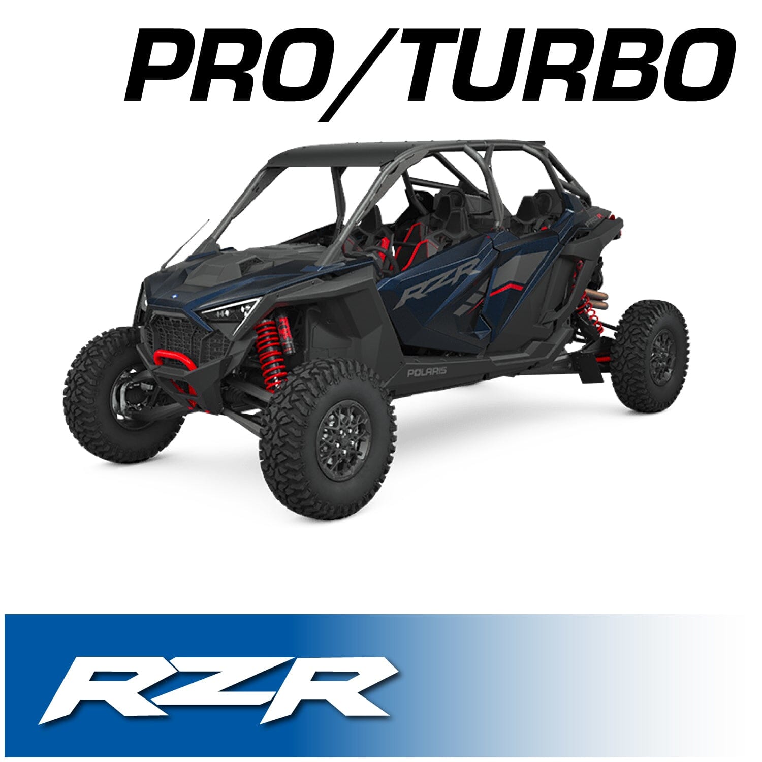 Polaris RZR PRO XP - Turbo R - Pro R - Complete Communication Kit with Bluetooth Intercom and 2-Way Radio - 696 PLUS / M1 VHF Business Band / Center Mount