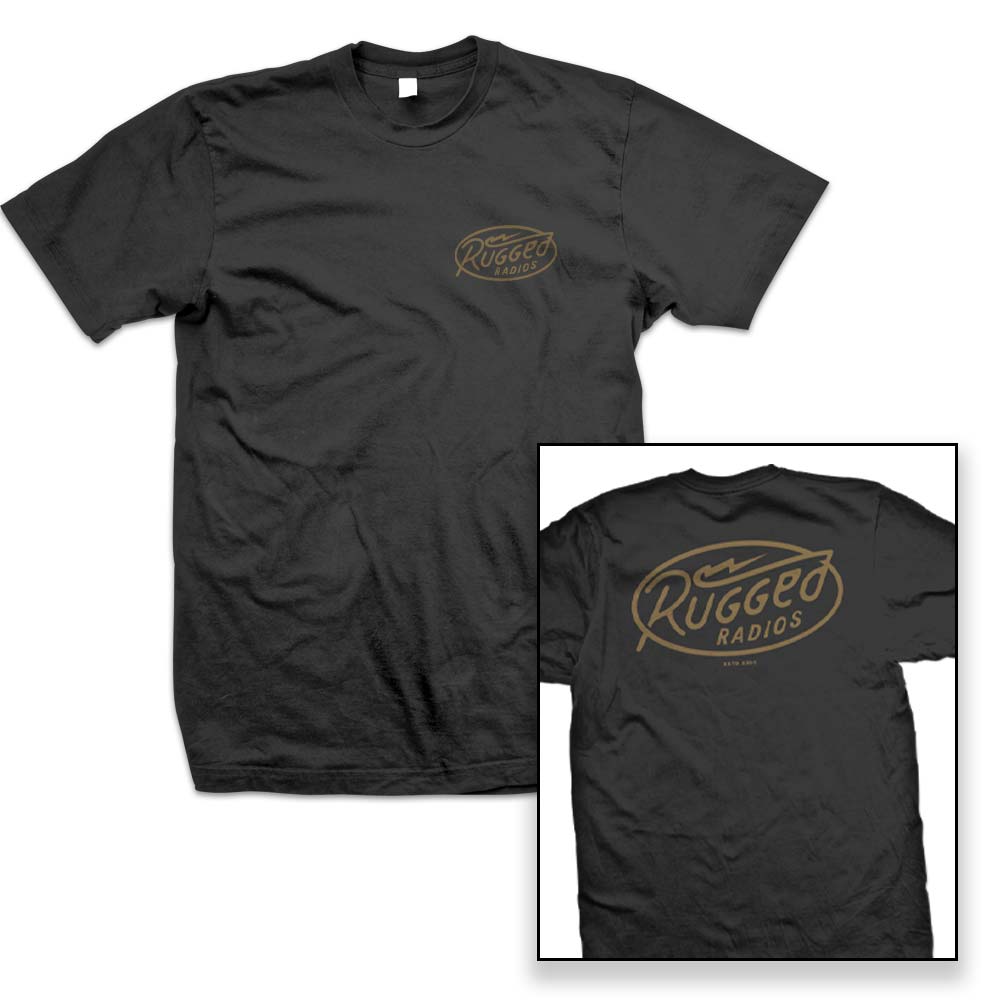 Rugged Radios BOLT T-Shirt - Black - Extra Large