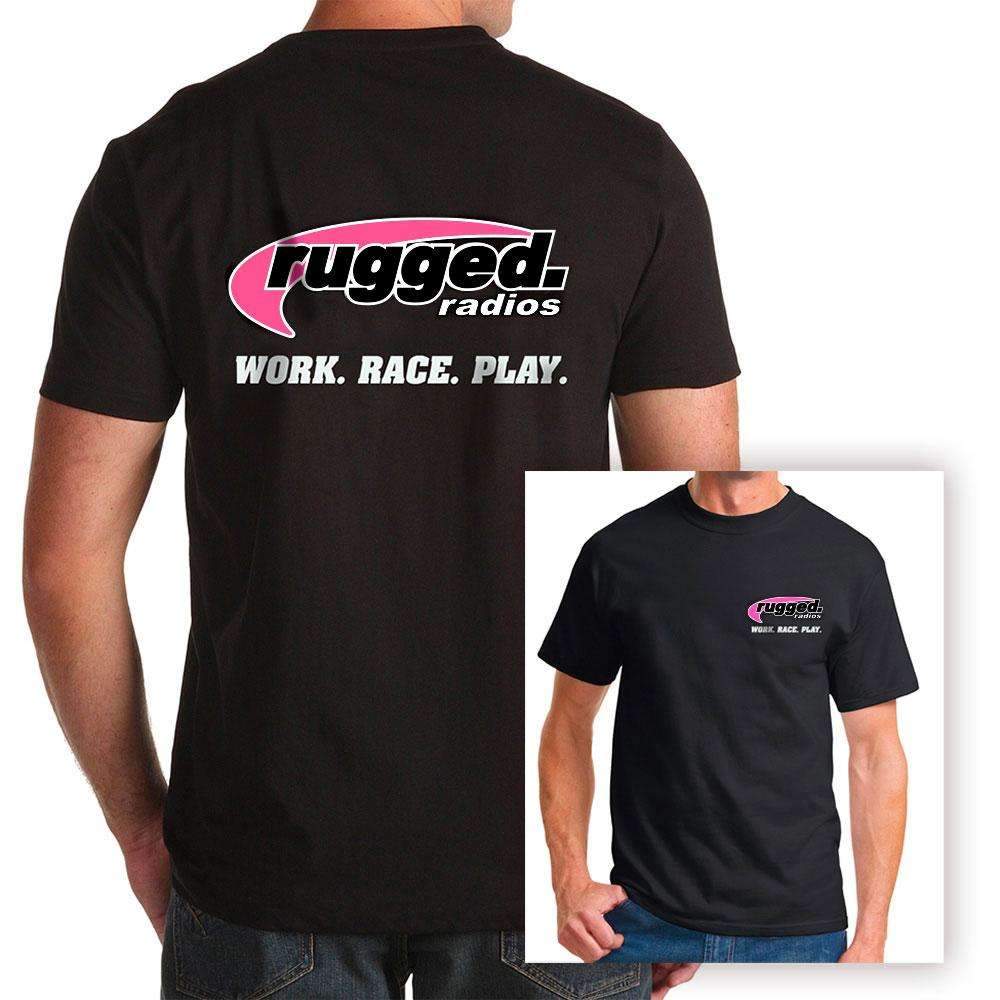 Rugged Radios CLASSIC PINK T-Shirt - Black - Medium