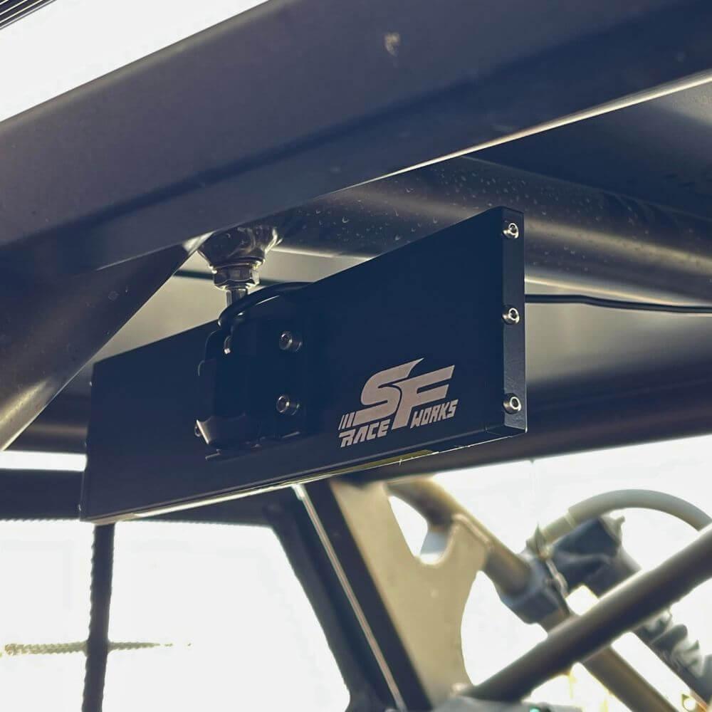 SF Raceworks 9″ Aluminum UTV Rear View Mirror With Dome Lights