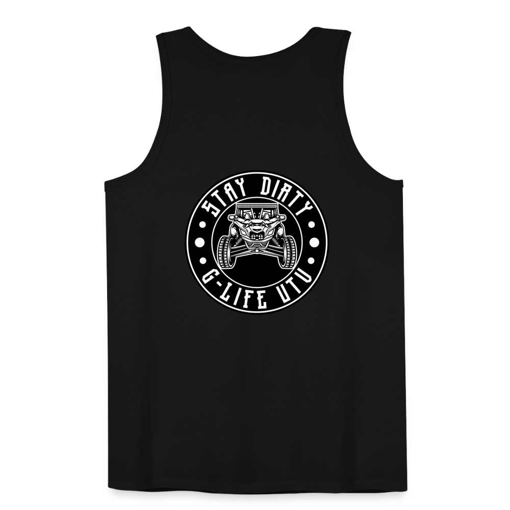 STAY DIRTY Circle Tank Top - Black