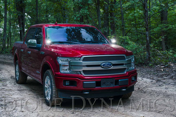 Stage Series 2 Inch LED Ditch Light Kit for 2015-2020 Ford F-150, Pro Yellow Combo