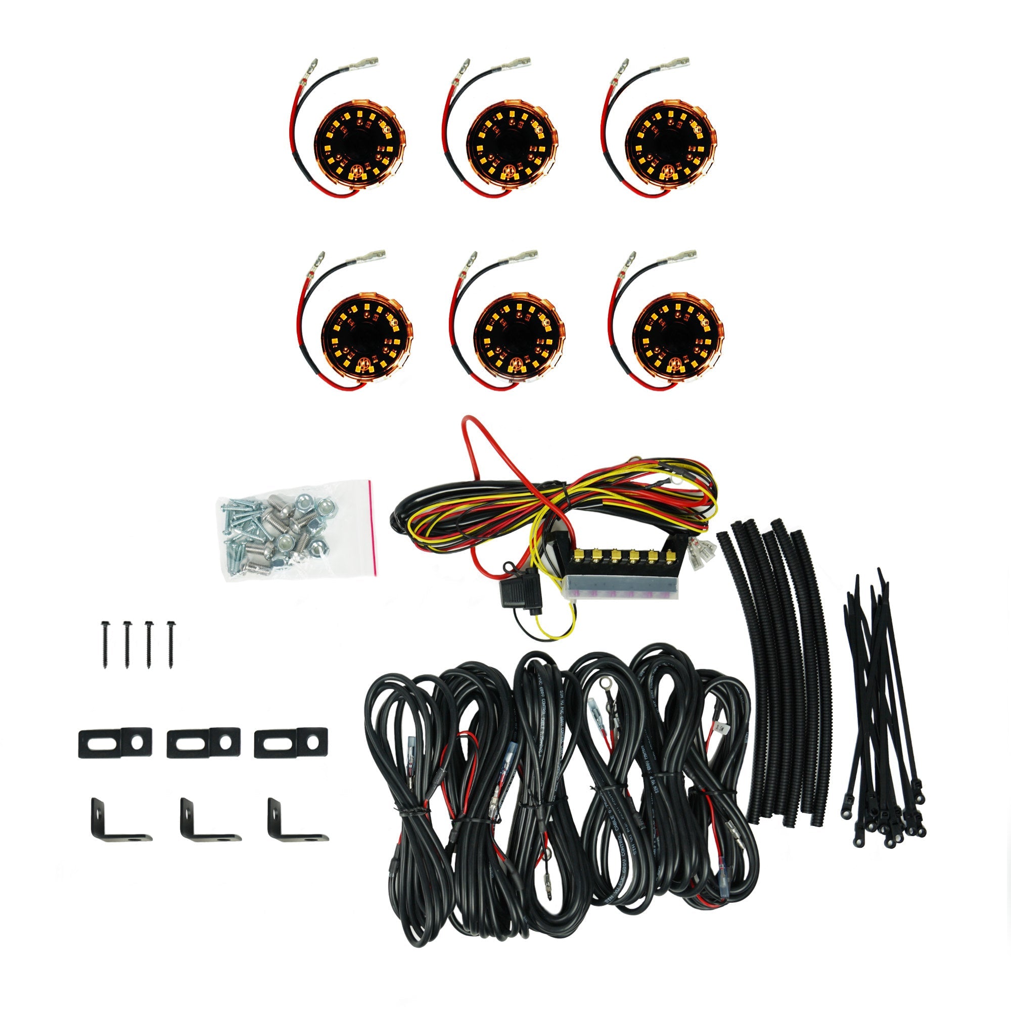 Cyclone V2 LED - Rock Light - 6-Light System - Amber - 5W Flood Beam - #91041