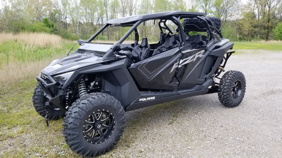 Trail Armor RZR XP Pro 4 Full Skids with Integrated Sliders or Trimmed for Extreme Kick Out Nerf Sliders