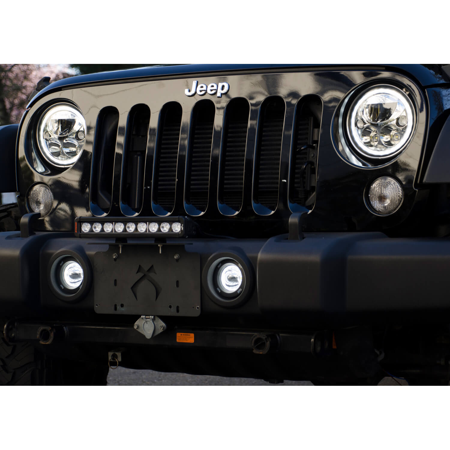 3.7" Optimus Round 15º Beam with Amber Halo LED Light