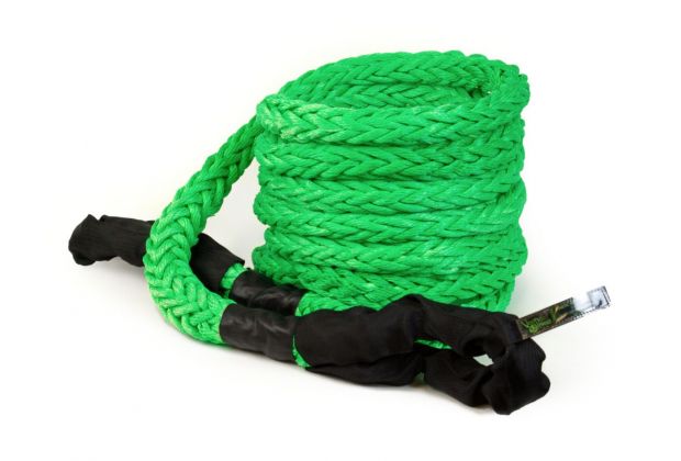 VooDoo Offroad 1300034A 2.0 Santeria Series 1-1/4" x 30 ft Kinetic Recovery Rope with Rope Bag for Truck and Jeep - Green