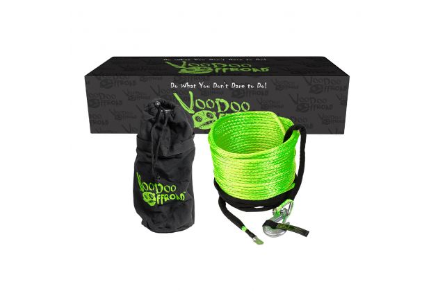 VooDoo Offroad 1400003A 2.0 Santeria Series 3/8" x 80 ft Winch Line for Jeep and Truck - Green