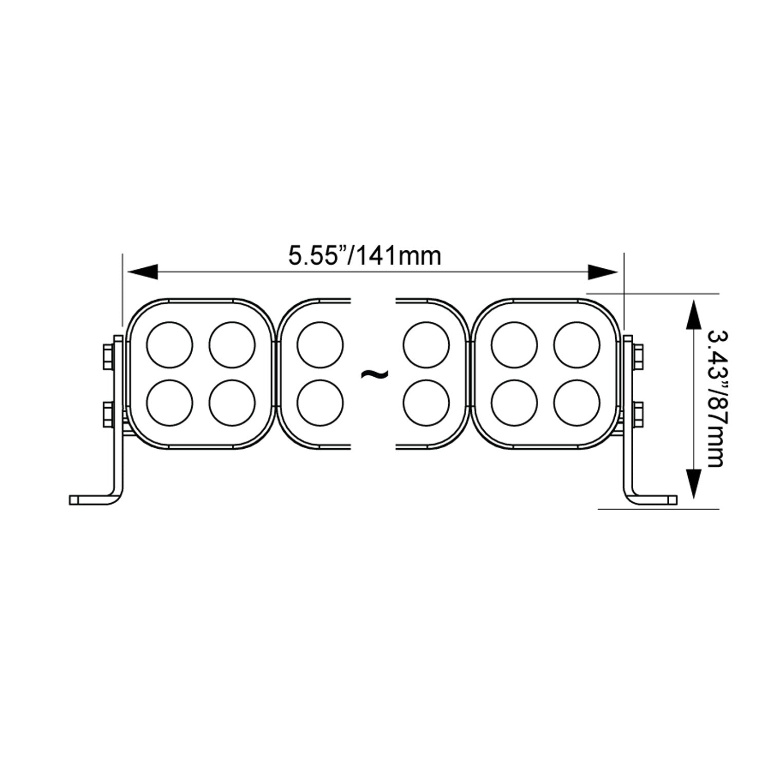 6" Unite Modular LED Light Bar - Preconfigured
