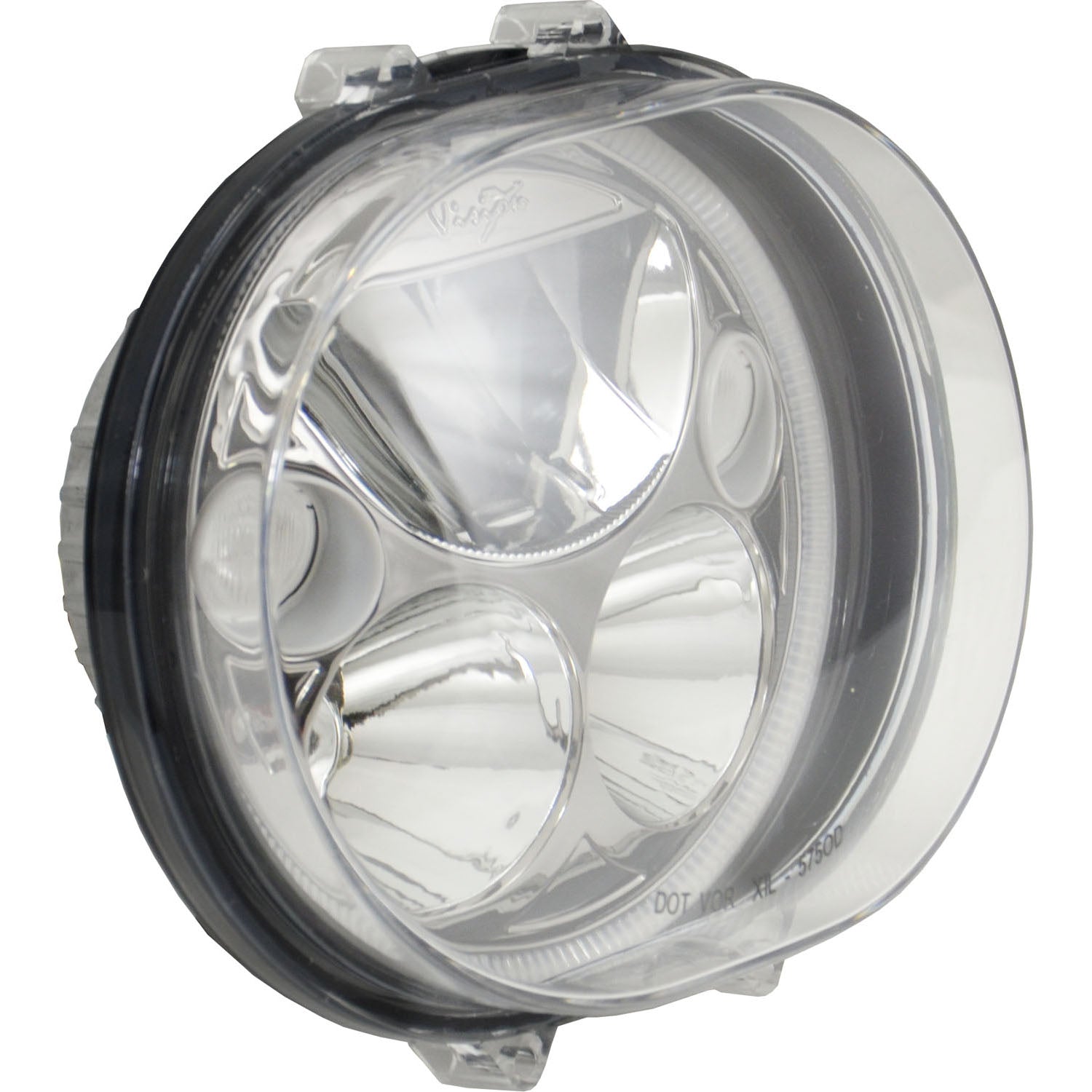 XMC 2004-2013 Road Glide Headlight Replacement Kit Chrome | White Halo