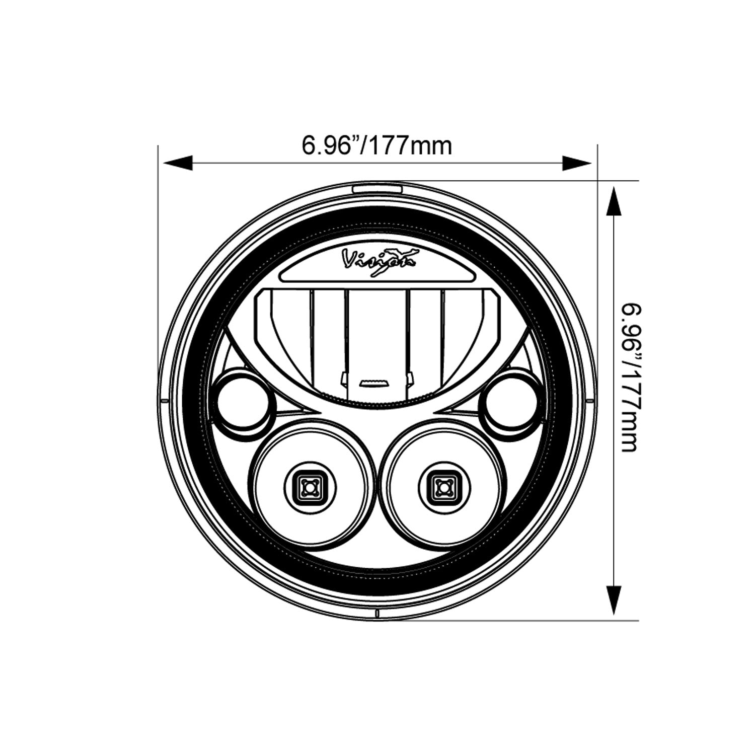 18+ Jeep JL / '20+ Jeep Gladiator VX LED Headlight Kit - Chrome | White Halo