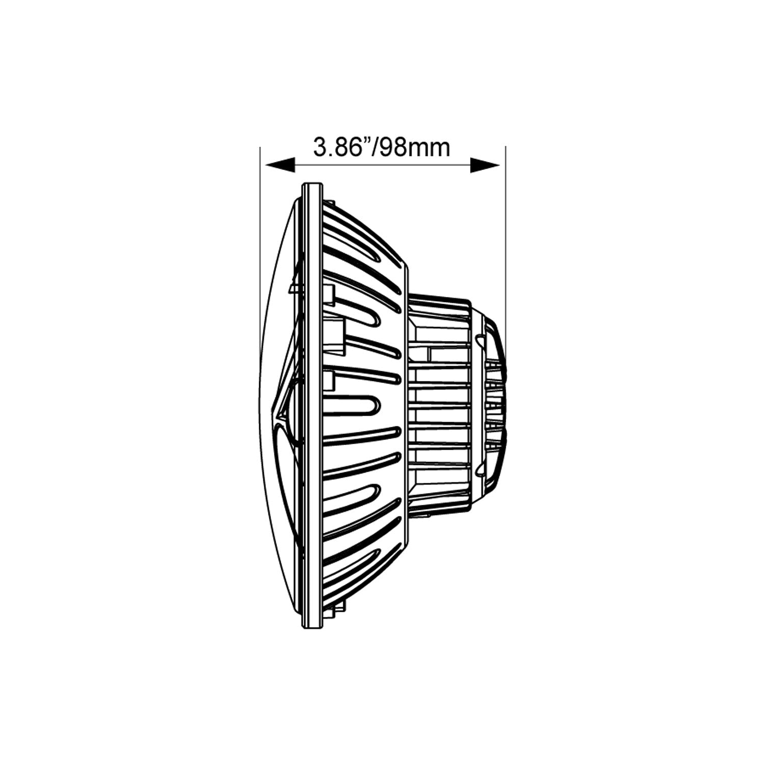 5.75" VX Series LED Headlight Kit - Black Chrome | White Halo