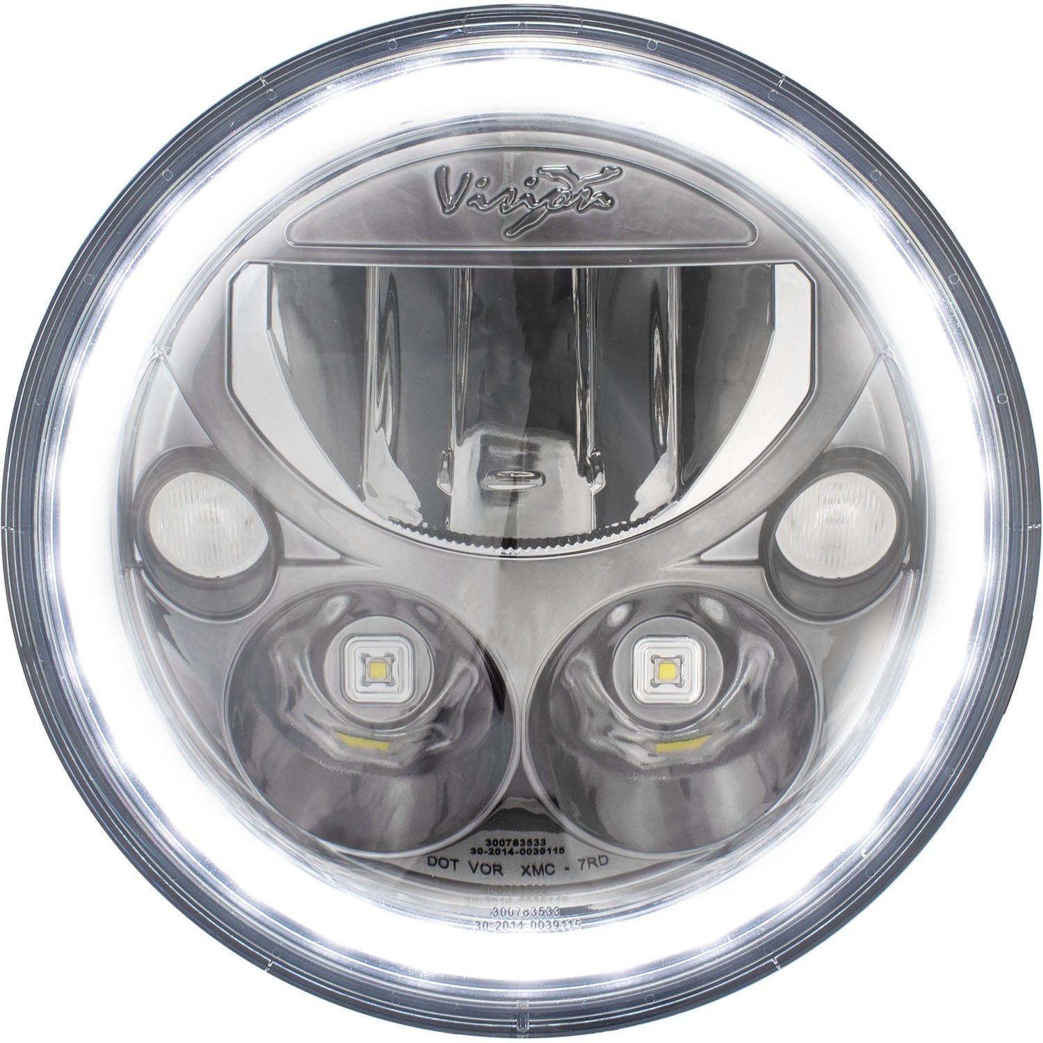 5.75" XMC Motorcycle LED Black Chrome | White Halo