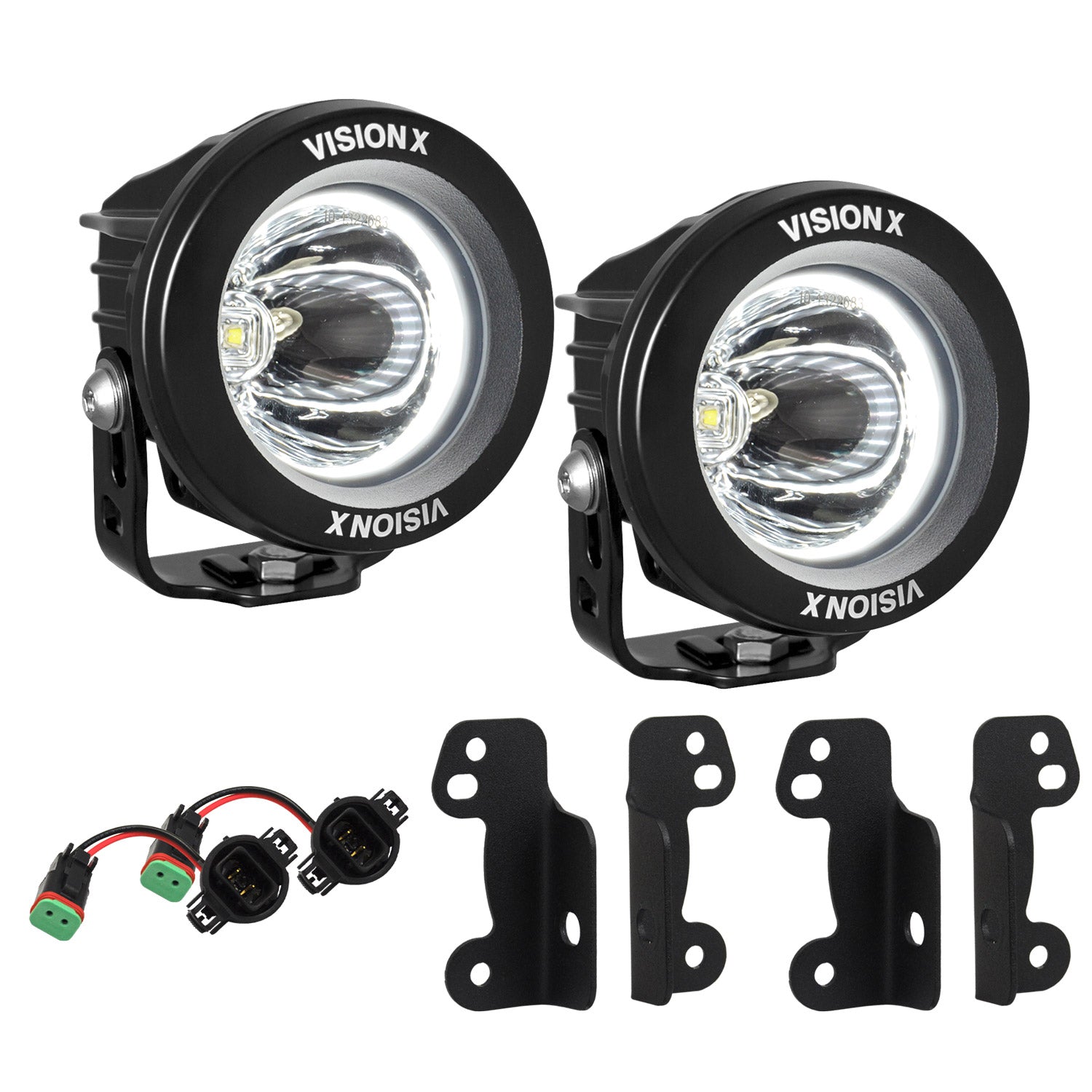 2010-2017 Jeep JK Fog Light Upgrade Kit (with Optimus Halo LED)