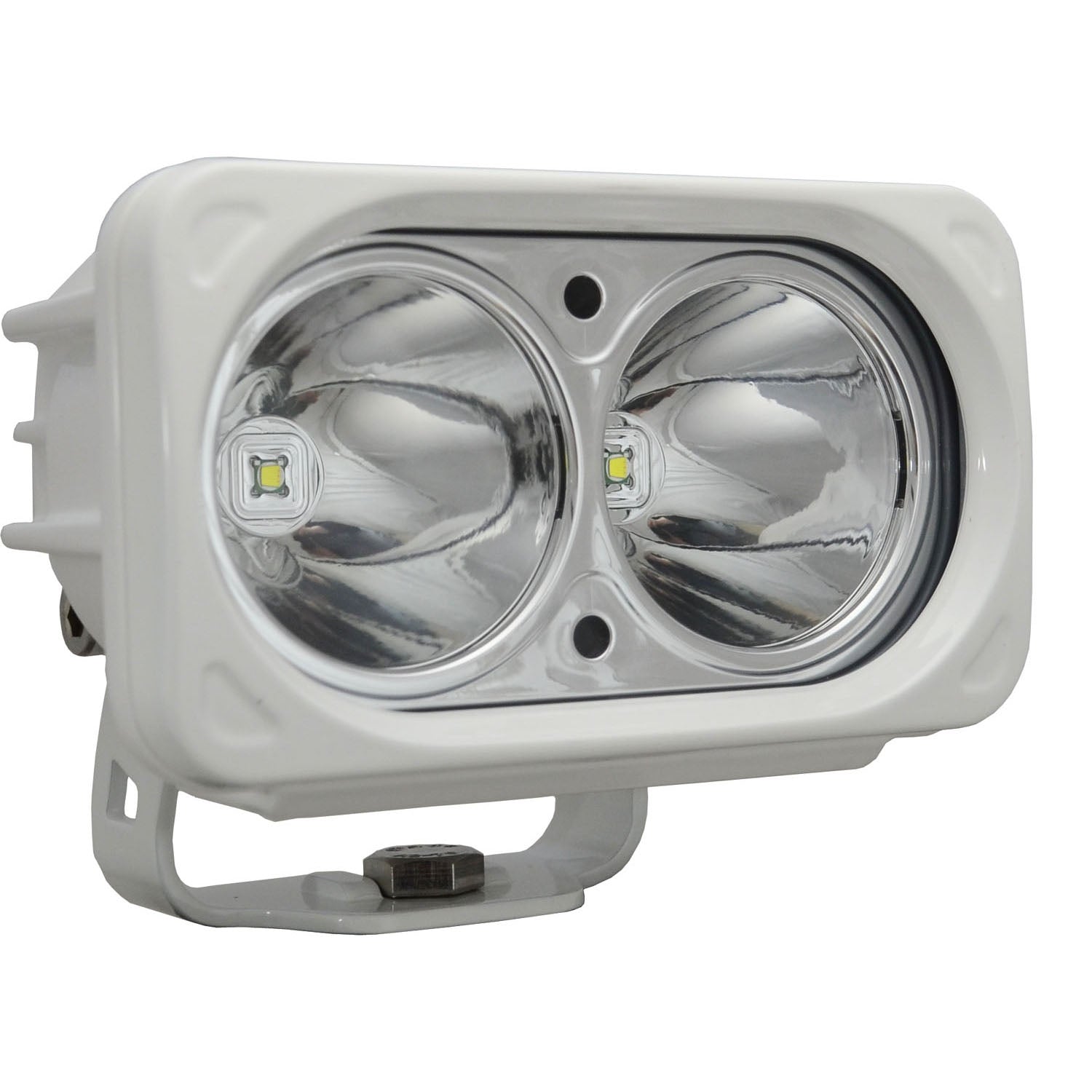 6? White Optimus Dual 10° Beam LED Light