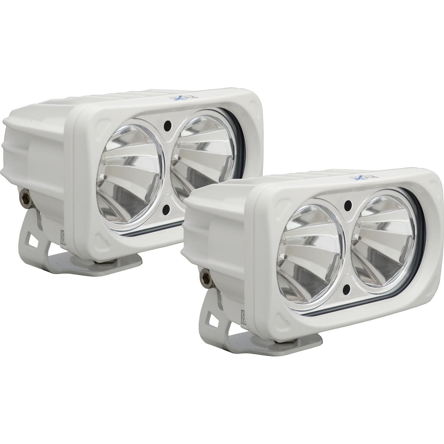 6? White Optimus Dual 60° Beam LED Light Kit