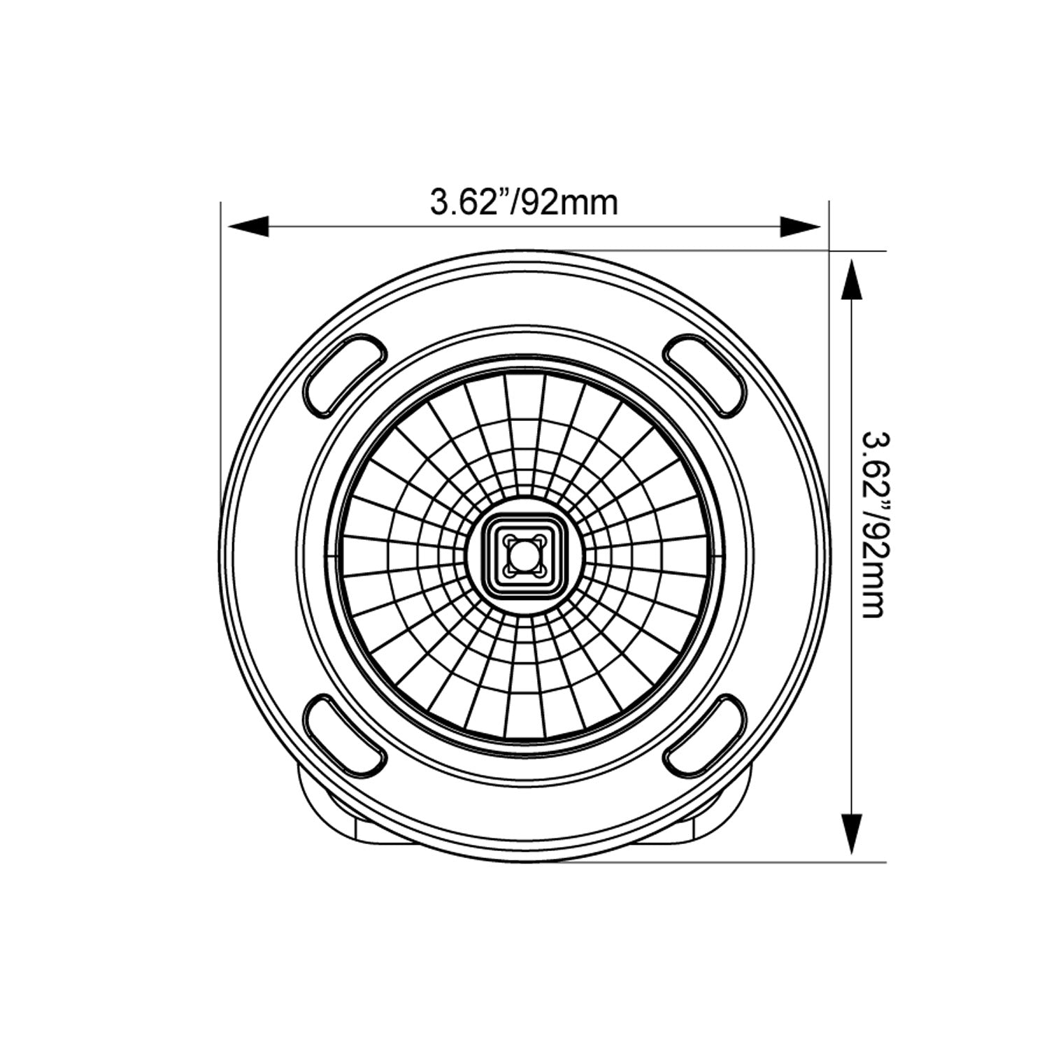 3.7" Optimus Round 10º Beam LED Light