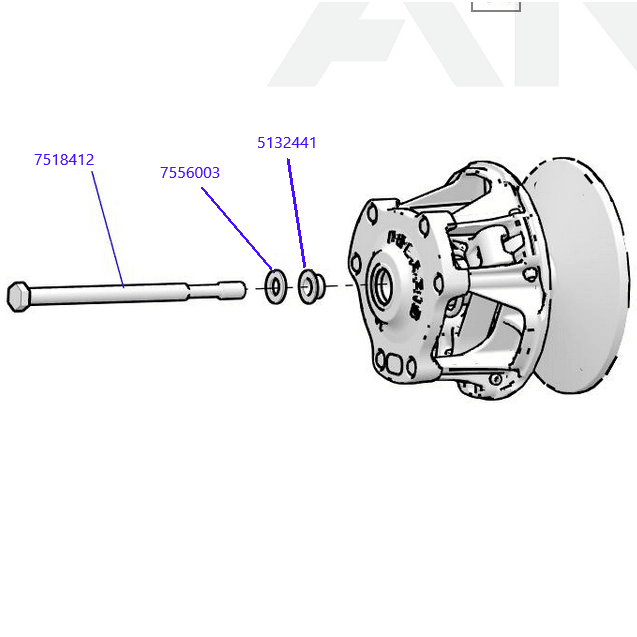 XP1000 / XP900 Titanium Primary Clutch Bolt Kit : M14x1.5X215mm 7518412 - RPM SXS