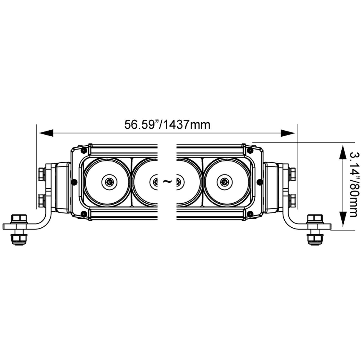 54" XPR Curved Halo Light Bar