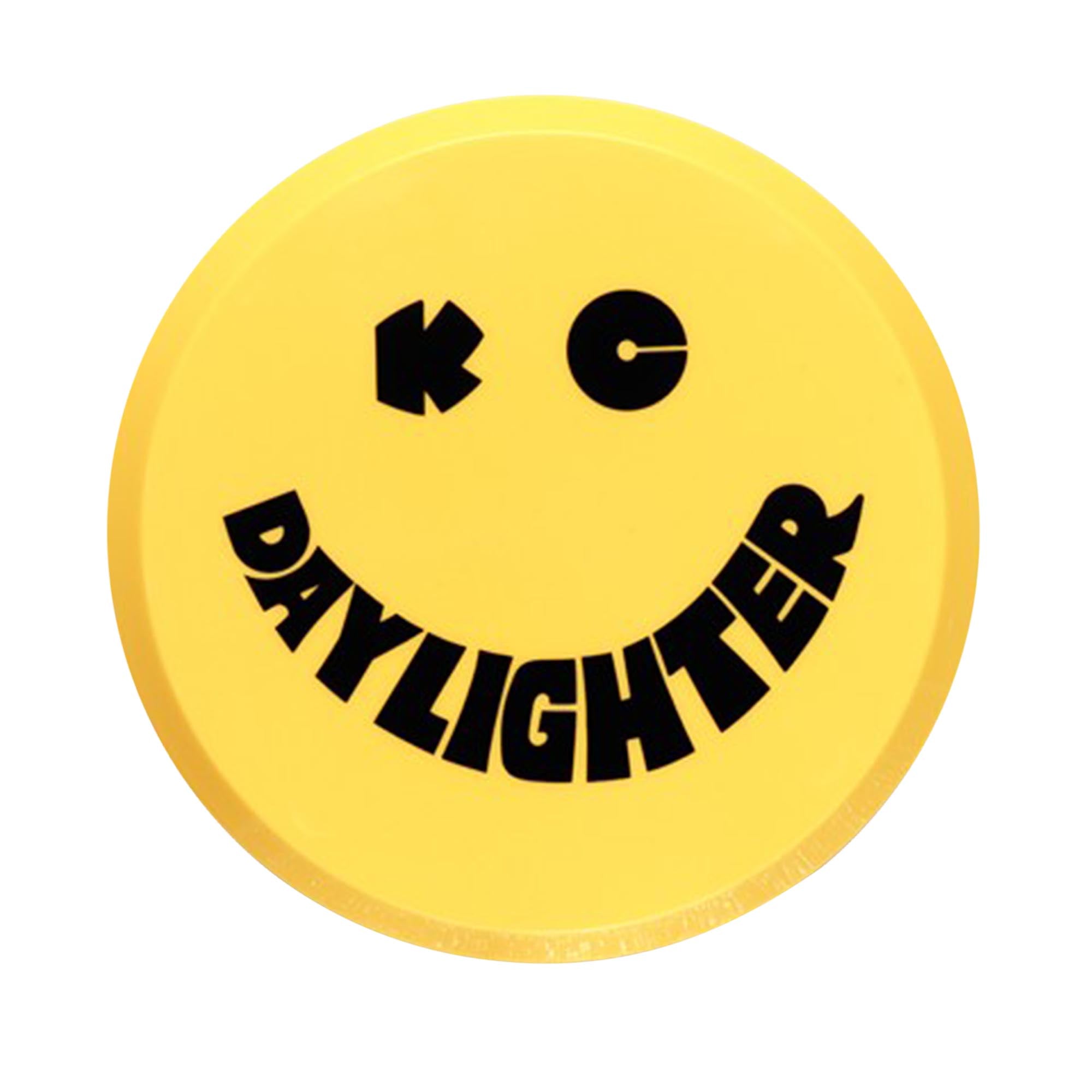 6" Hard Plastic Cover - Round - Single - Yellow / Black KC Daylighter Logo - #5202