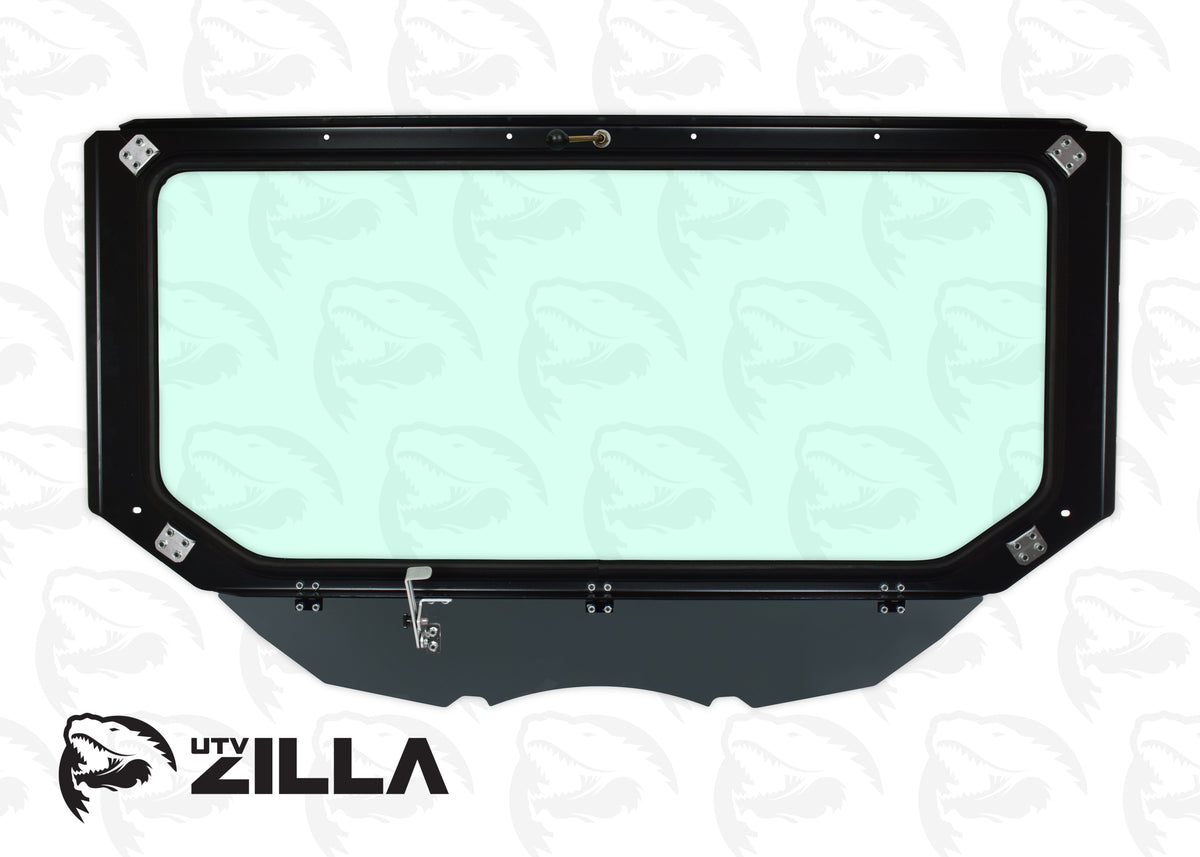 Black Vented Glass Windshield for CAN AM Maverick X3 with Wiper
