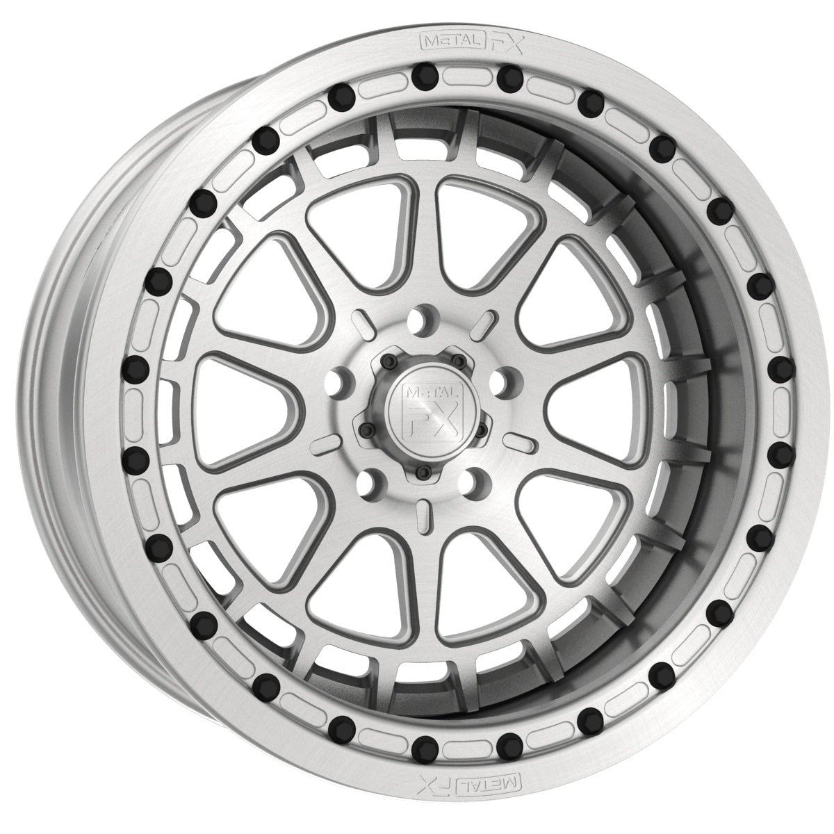 best 17" outlaw r, forged 3-piece, beadlock, raw at metal fx offroad