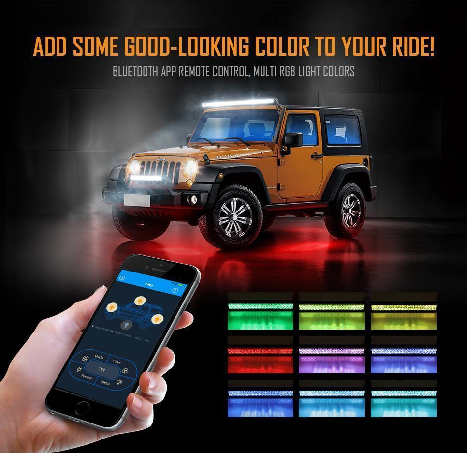 32 inch V-Series Curved  RGB Color Changing Off Road Led Light Bar