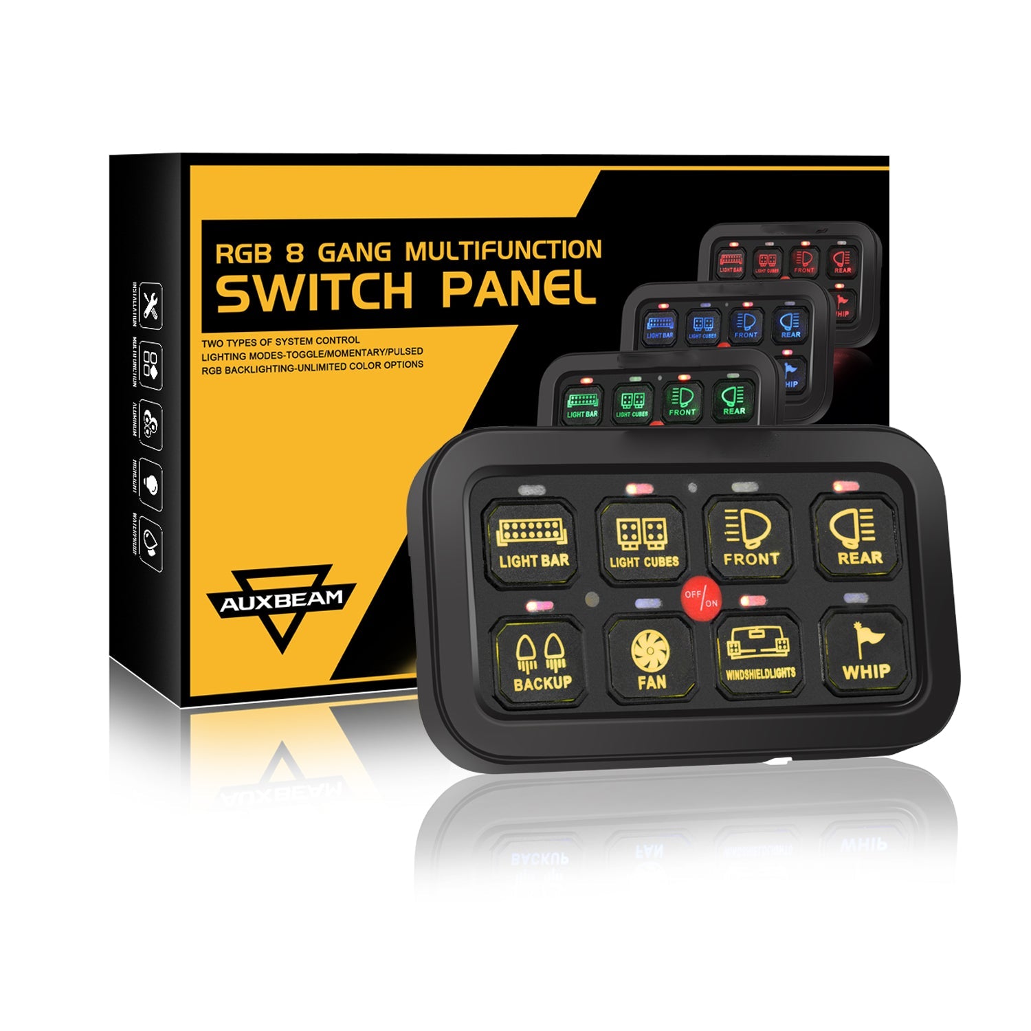 AUXBEAM AR-800 RGB Switch Panel, Off Road Lights Controller