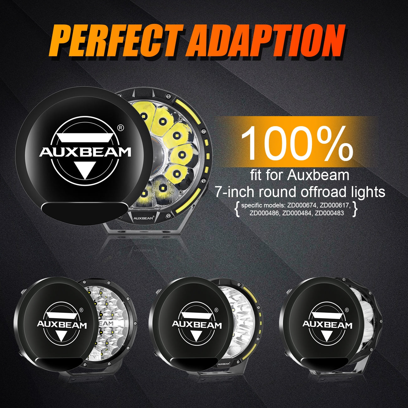 (2pcs/set) 7 Inch 230W 33332LM 360-PRO Series LED Driving Lights+Amber/Black Covers(Optional) for ATV UTV SIDE BY SIDE 4X4