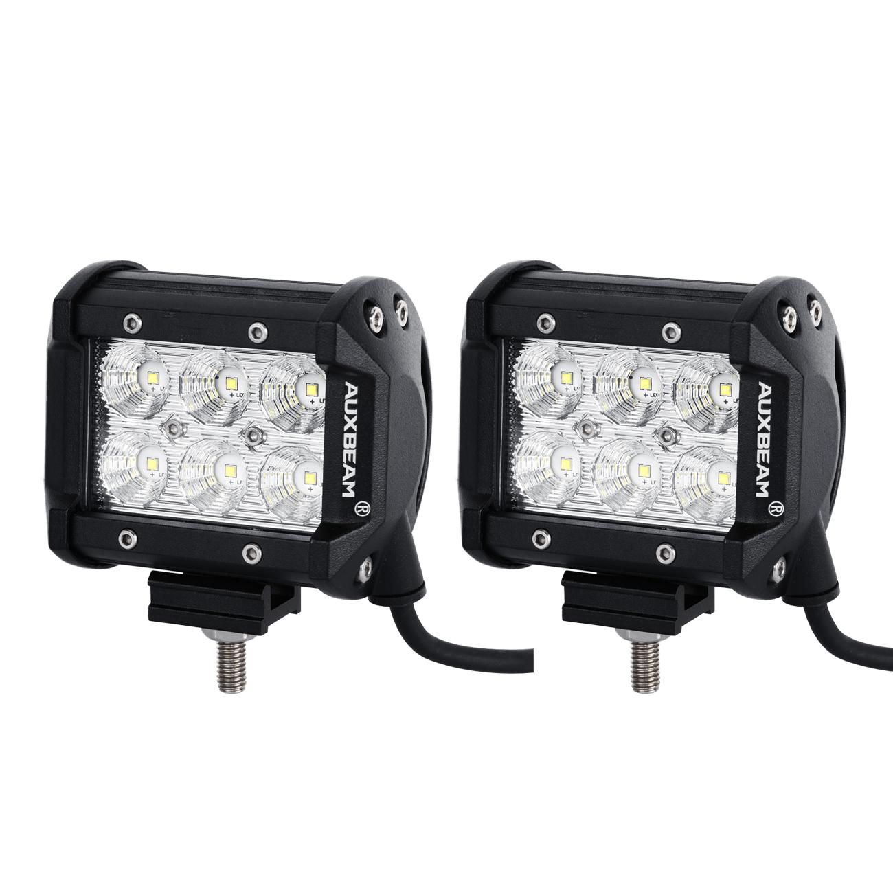 4 inch Classic-SM Series Dual Row LED PODS White Spot/Flood Beam with Wiring Harness for SUV ATV UTV Trucks Pickup Boat