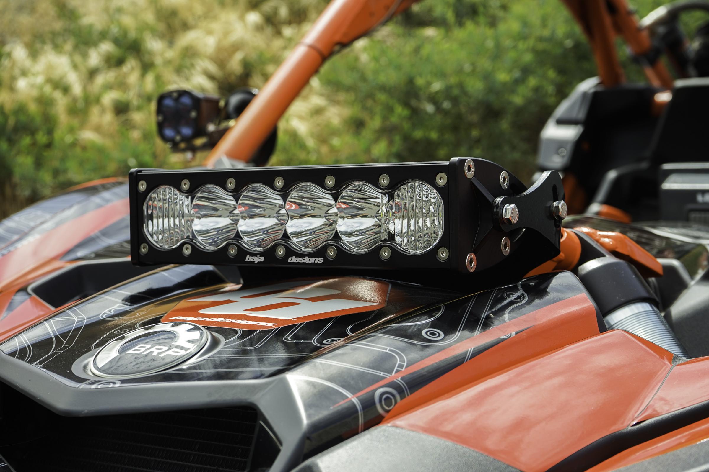 Can-Am Maverick X3 Amber 10 Inch OnX6+ Shock Mount Kit Baja Designs