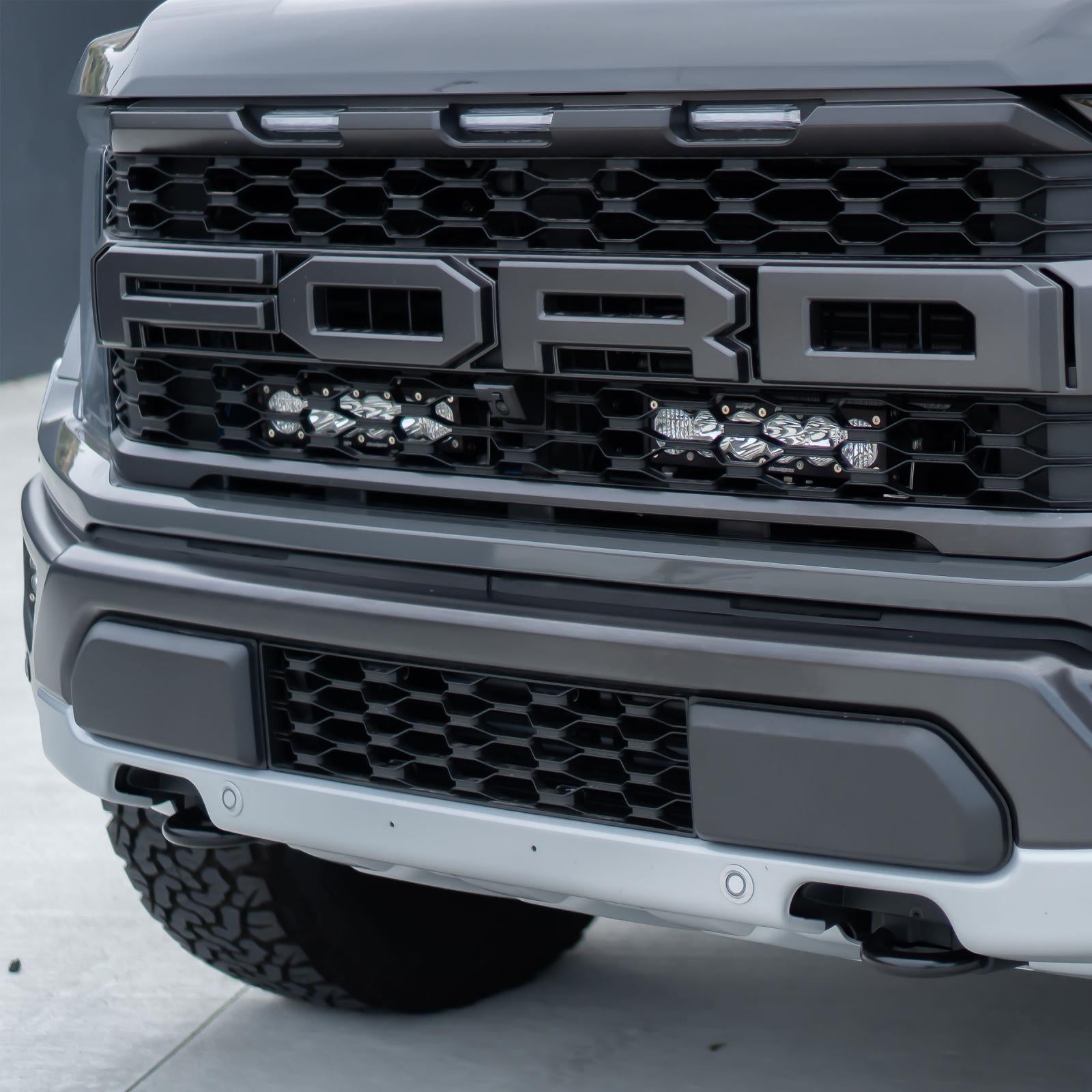 10 Inch S8 D/C Clear Behind Grill Kit fits 21-On Ford Raptor Baja Designs