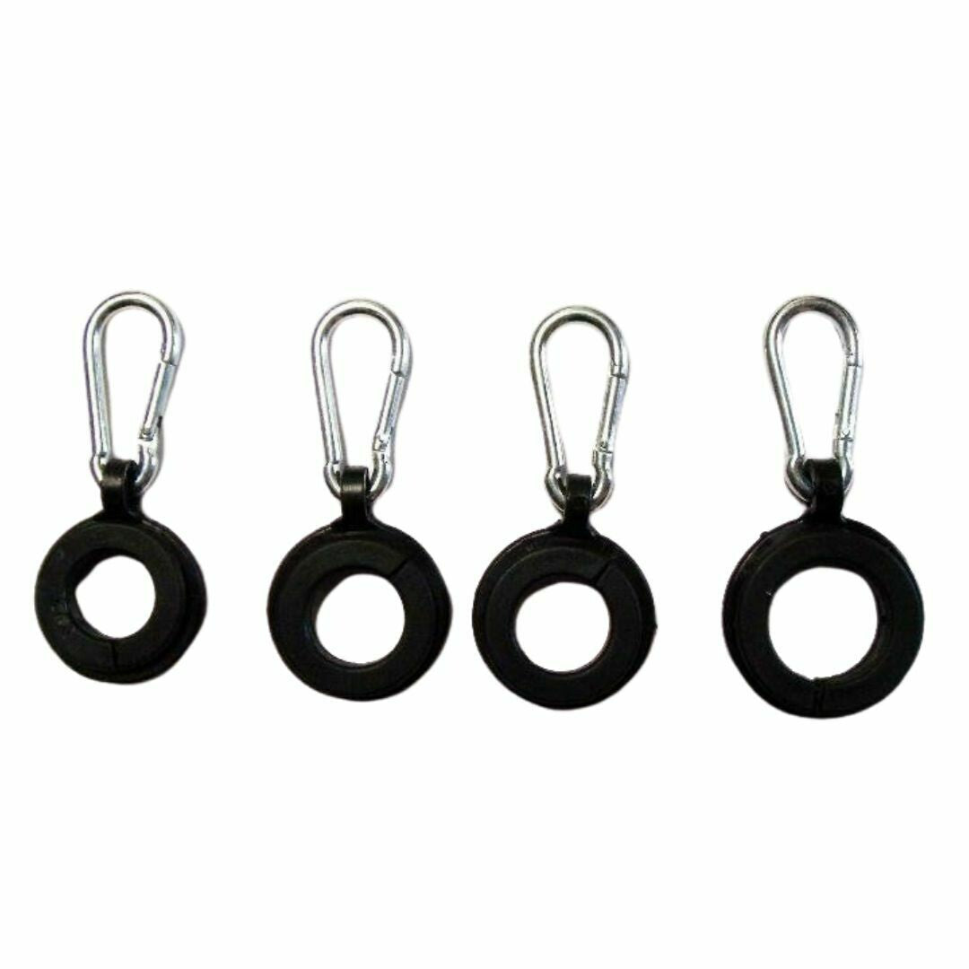 SET OF 4 RINGS WITH CARIBINER CLIPS