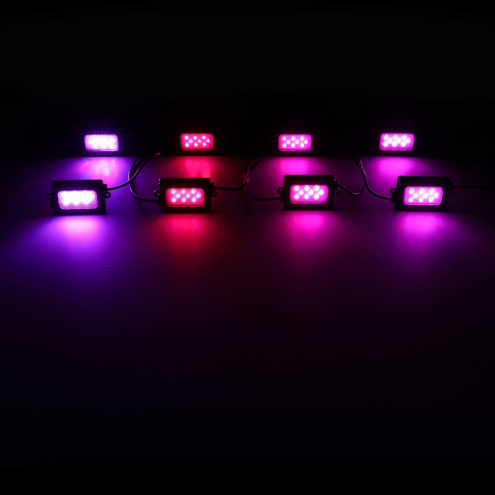 Upgraded Version! Magic Dream Color RGB LED Rock Lights Kit with Bluetooth APP Control, Multicolor Chasing Neon Underglow Lights