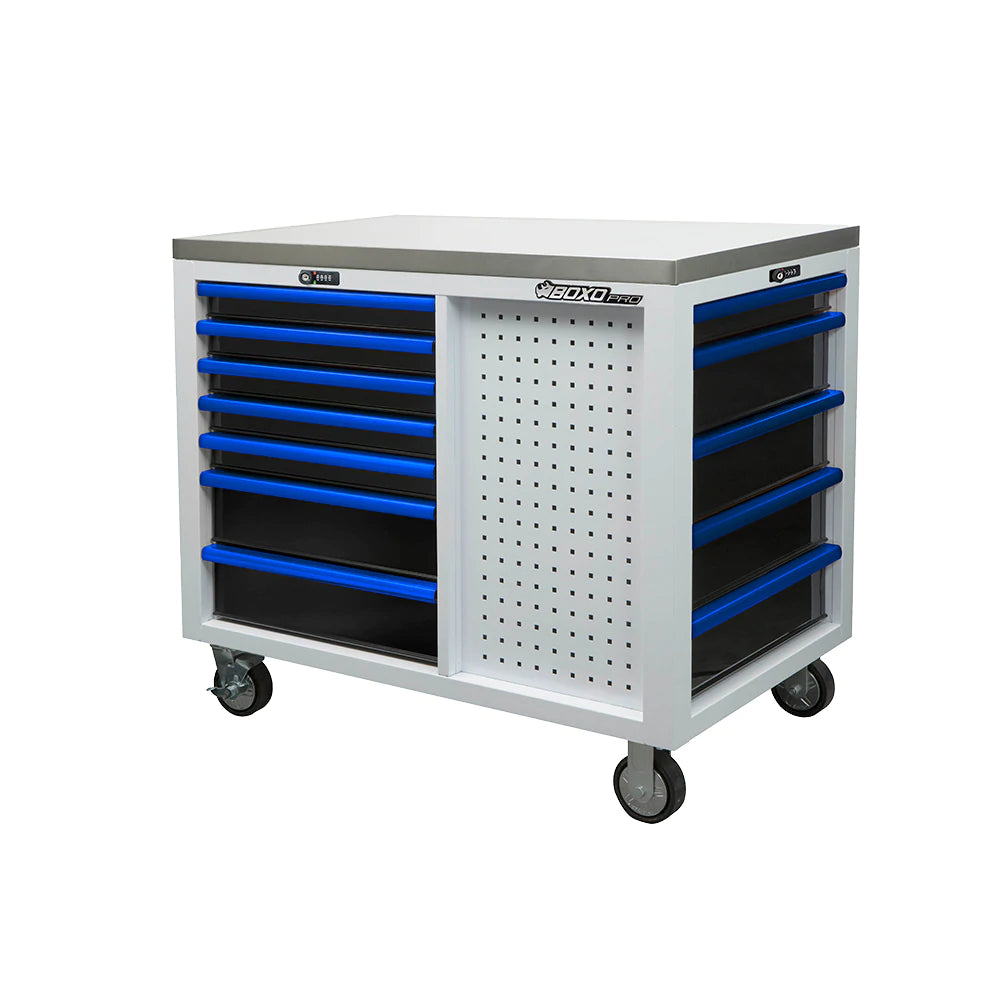 BoxoUSA 45" 12-Drawer Pro Series Workstation with Stainless Worktop - G Life UTV Shop Parts