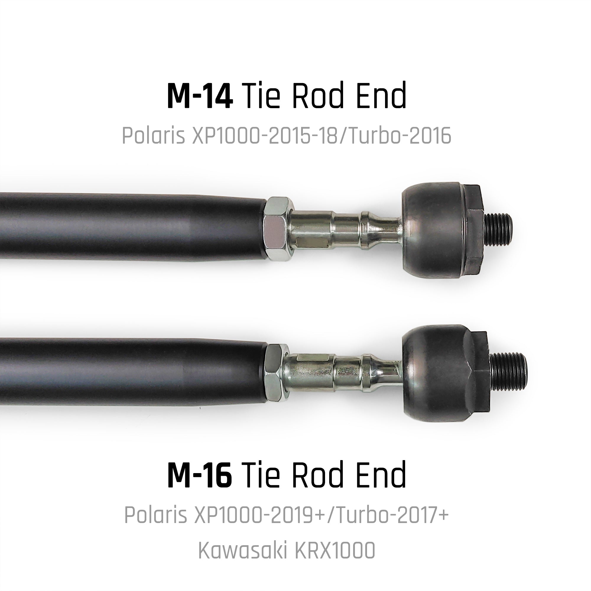 DRT Polaris RZR XP1000/4/Turbo/4 HD Billet Aluminum Tie Rod Kit, (M16 Rack)