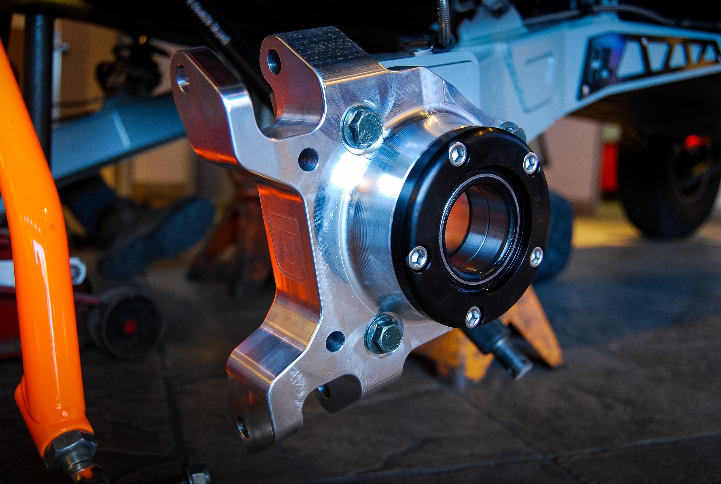 Capped RZR PRO XP Billet Rear Bearing Carrier/Spindle