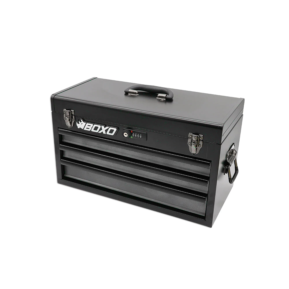 BoxoUSA 185-Piece Metric and SAE Combo Tool Set with 3-Drawer Hand Carry Box - G Life UTV Shop Parts