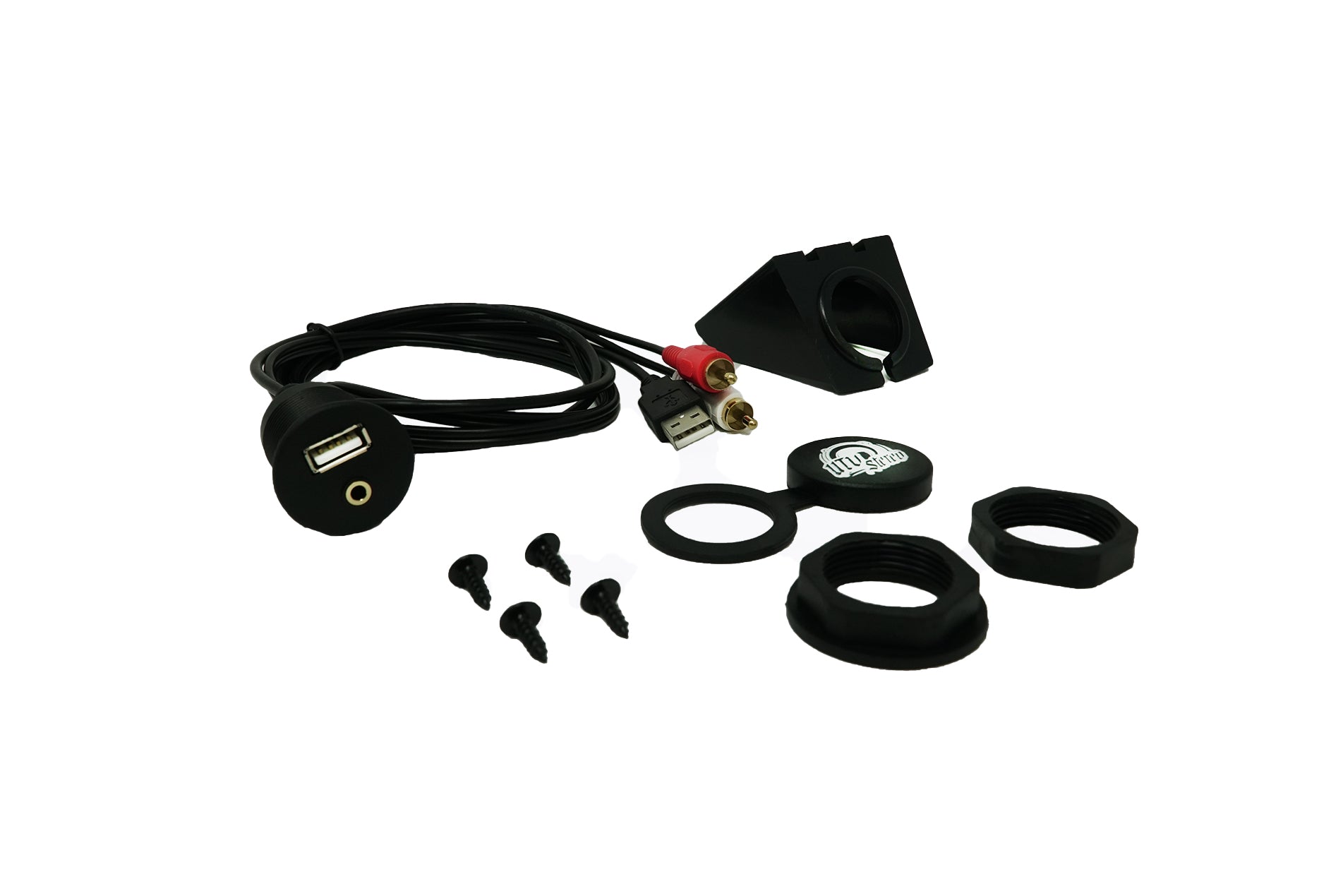 USB & Auxiliary Flush Mount Adapter for Source Units | UTVS-USB/AUX-FLMT